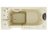 ANZZI Coupe Series 26 in. x 53 in. Left Drain Quick Fill Walk-In Whirlpool Tub in Biscuit