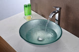 Spirito Series Deco-Glass Vessel Sink in Churning Silver