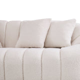 Maximilian Japandi Style White Boucle Sofa