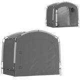 Outsunny Bike Garage Shed Tent, Portable and Waterproof with 210D Oxford Fabric and Carry Bag for 3-4 Bicycles, Dark Gray