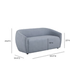 Jordan 70" Textured Performance Velvet Loveseat
