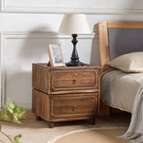 Nicole 2-Drawer Nightstand WALNUT