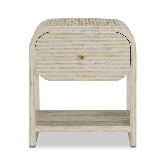 Borno 20" Mother of Pearl Nightstand