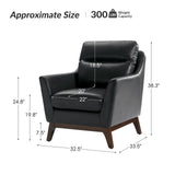 Mid-Century Mordern Genuine Leather Armchair