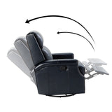 Louise Genuine Leather Swivel Rocker Recliner