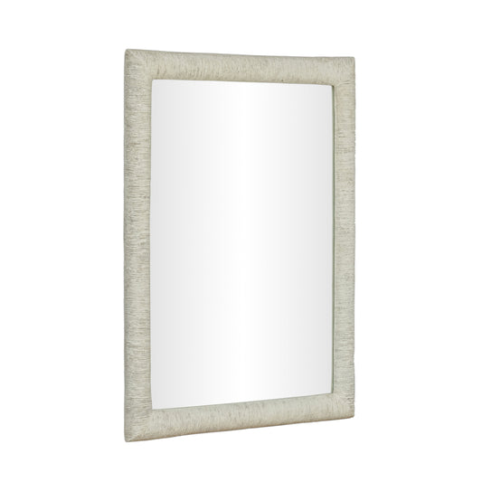 Orpheus 34"X47" Ribbed Faux Stone Rectangular Wall Mirror