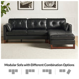 Amando Genuine Leather Reversible Sectional