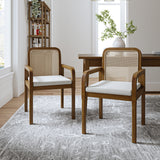 Antoine Ratten Dining Chair Set of 2