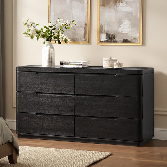 Silvius 6-Drawer Dresser-CHARCOAL