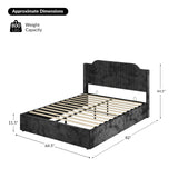 Stuart Hydraulic Lift Up Storage Upholstered Platform Queen Bed