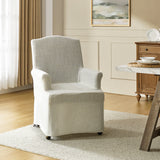 Kanrad Slipcover Dining Chair with Casters
