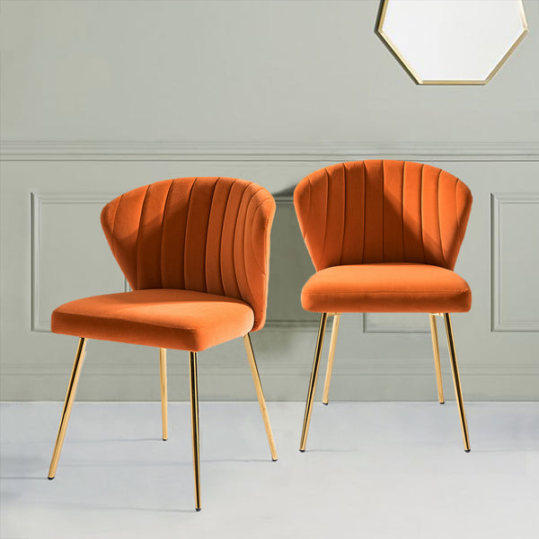 Milia Dining Chair Set of ORANGE – Haus Of Tre Li