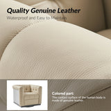Arnold Genuine Leather Swivel Club Chair