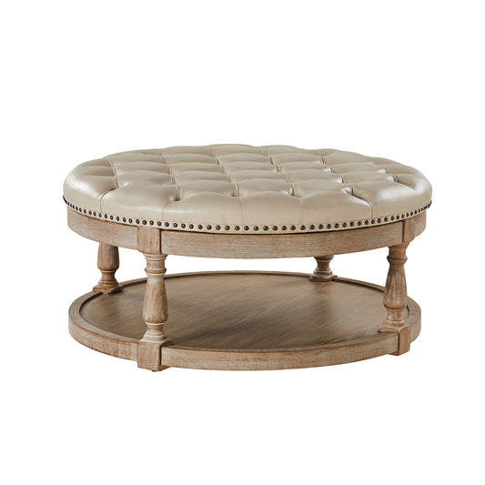 Antonia Vegan Leather Ottoman