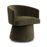 Kristen Upcycled Contract-Grade Chenille Rolling Desk Chair