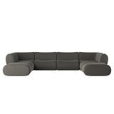 Zenith 8-Piece Contract-Grade Upcycled Fabric Modular U-Sectional