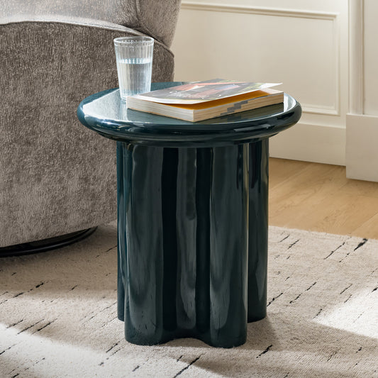 Mycale End Table-DARK GREEN