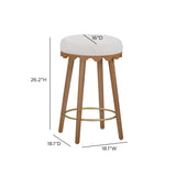 Oodle Performance Vegan Mohair Bar and Counter Stool