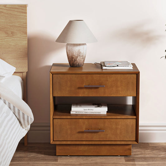 Peter 2-Drawer Nightstand with Built-In Outlets