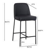 Sydney Performance Vegan Leather Counter Stool - Set of 2
