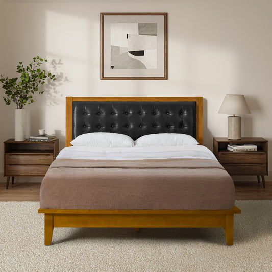 Walter Solid Wood Platform Queen Bed
