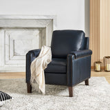 Raimund Genuine Leather Armchair NAVY