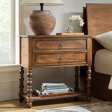 Gwen 30"Tall 2-Drawer End Table