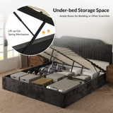 Stuart Hydraulic Lift Up Storage Upholstered Platform King Bed