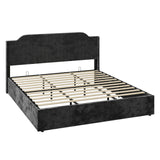 Stuart Hydraulic Lift Up Storage Upholstered Platform King Bed