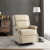 Louise Genuine Leather Swivel Rocker Recliner