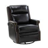 Louise Genuine Leather Swivel Rocker Recliner