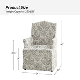 Kanrad Slipcover Dining Chair with Casters