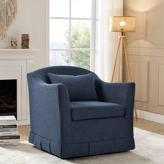 Patricia Slipcovered Swivel Armchair
