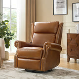 Albert Genuine Leather Manual Swivel Glider Recliner