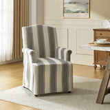 Kanrad Slipcover Dining Chair with Casters