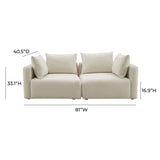 Hangover 81" Modular Loveseat