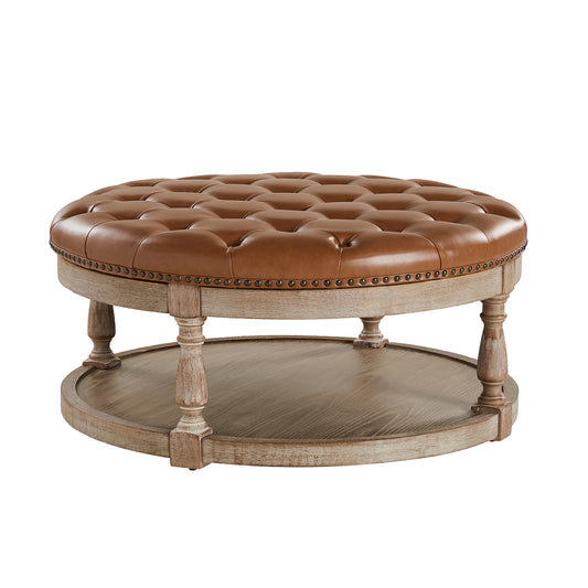 Antonia Vegan Leather Ottoman