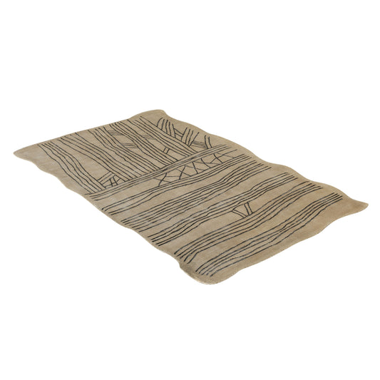 Daphne Natural Hand Tufted Wool Area Rug 5'X8'