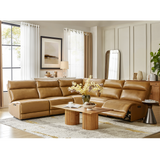 Genuine Leather Power Reclining Corner Sectional