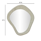 Orpheus 35"X31" Ribbed Faux Stone Wall Mirror