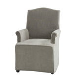 Kanrad Slipcover Dining Chair with Casters