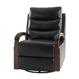 Konradin Genuine Leather Swivel Rocking Manual Recliner