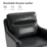 Mid-Century Mordern Genuine Leather Armchair