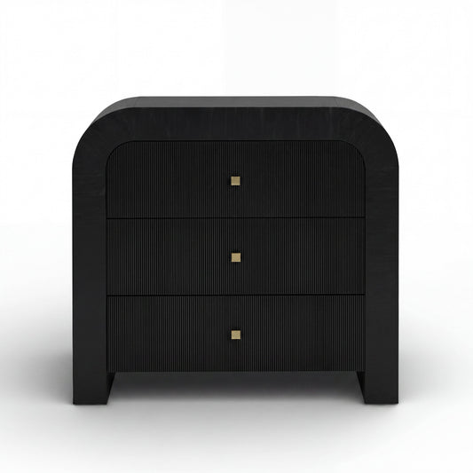 Hump 38" Arched 3-Drawer Bedside Chest