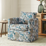 Armando Slipcovered Swivel Chair