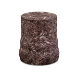 Cilla Red Faux Levanto Marble Indoor/Outdoor Concrete Side Table