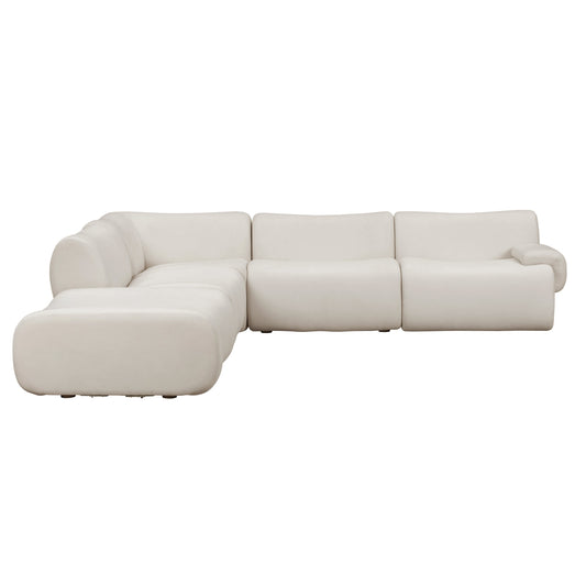Zenith 5-Piece Contract-Grade Upcycled Fabric Modular Sectional