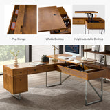 Alfons L Shape Lift Top Office Desk