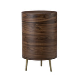 Etta Drum 3 - Drawer End Table WALNUT