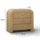 Hump 38" Arched 3-Drawer Bedside Chest